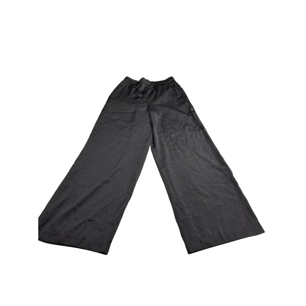 Express Womens Black Super High Rise Wide Leg Pants Size Small
